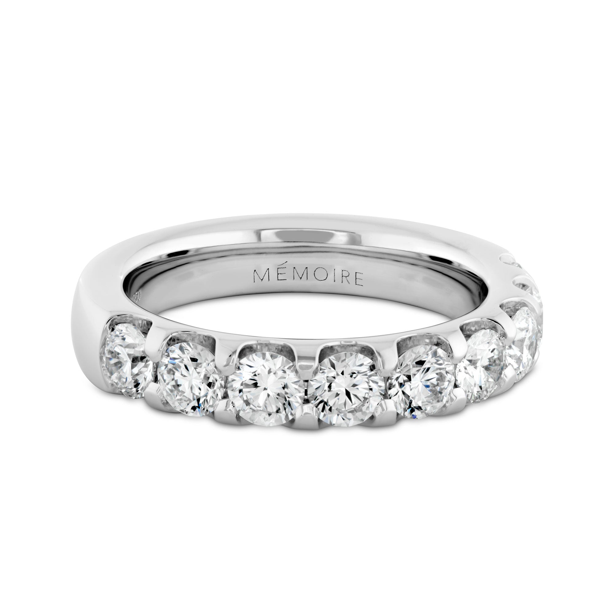 "Odessa" Platinum Half Round Diamond Band