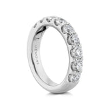 "Odessa" Platinum Half Round Diamond Band