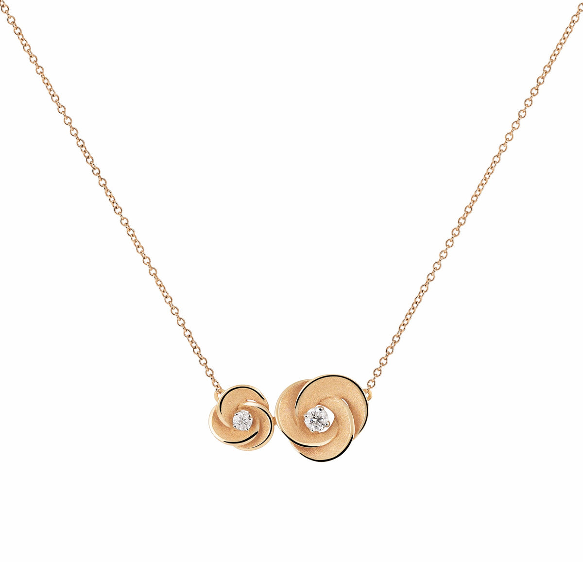 "Desert Rose" Collier 18kt Orange Apricot Gold Diamond Necklace