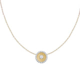“Mystar” Collier 18kt Yellow Sunrise Gold Pendant Necklace