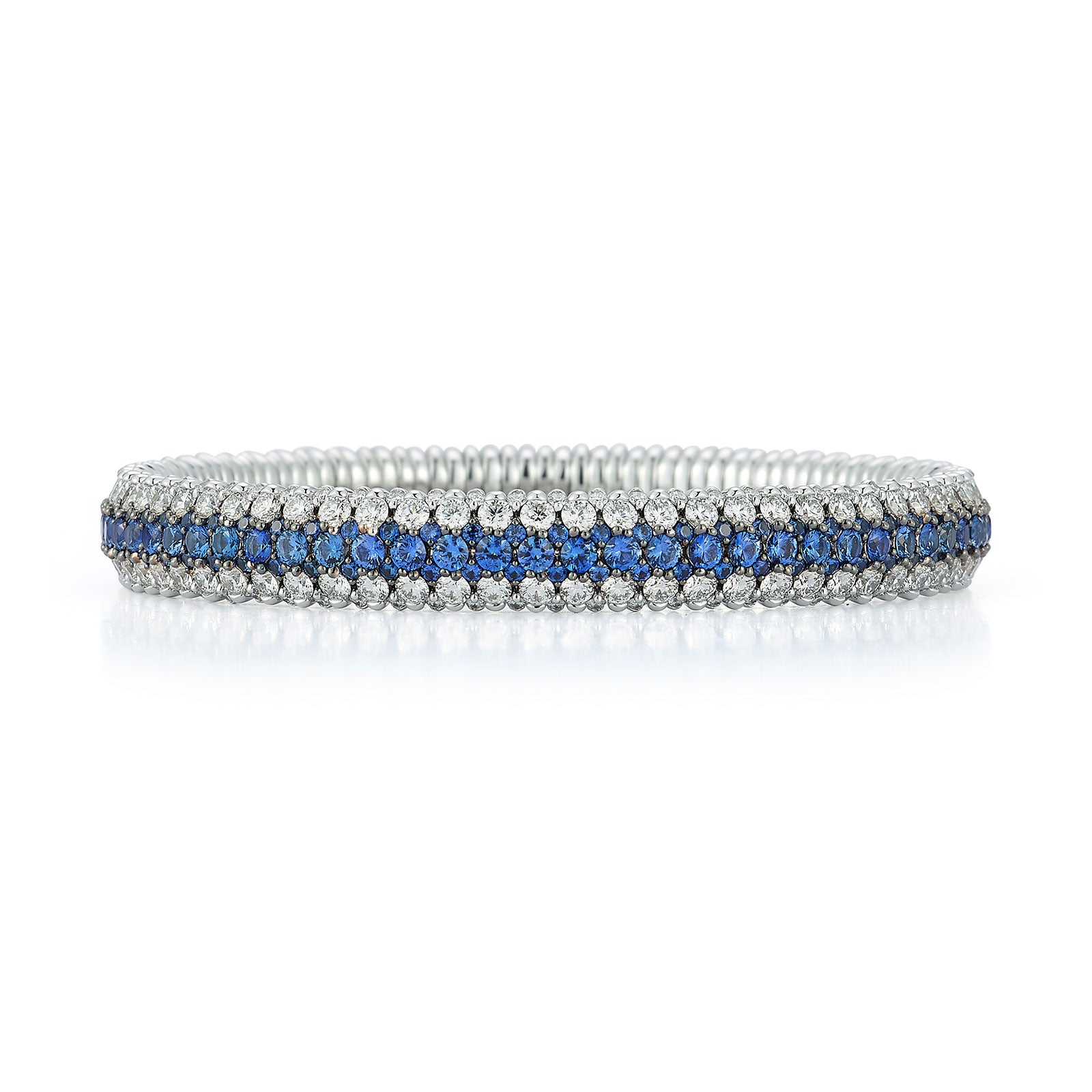 "Extensible" Giotto Sapphire 18kt White Gold Stretch Bracelet