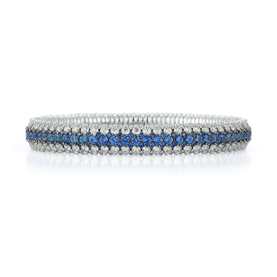 "Extensible" Giotto Sapphire 18kt White Gold Stretch Bracelet