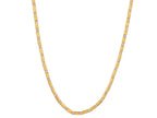 "Vertigo" Gold Hammered Bead Single-Strand Diamond Necklace