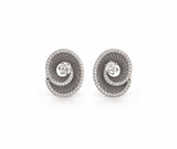 “Athena” 18kt Black Lava Gold Diamond Earrings
