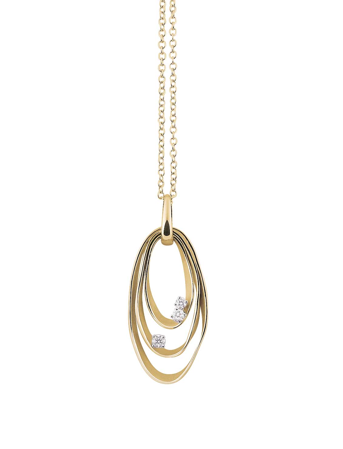 “Dune” Chic 18kt Yellow Sunrise Gold Pendant Necklace