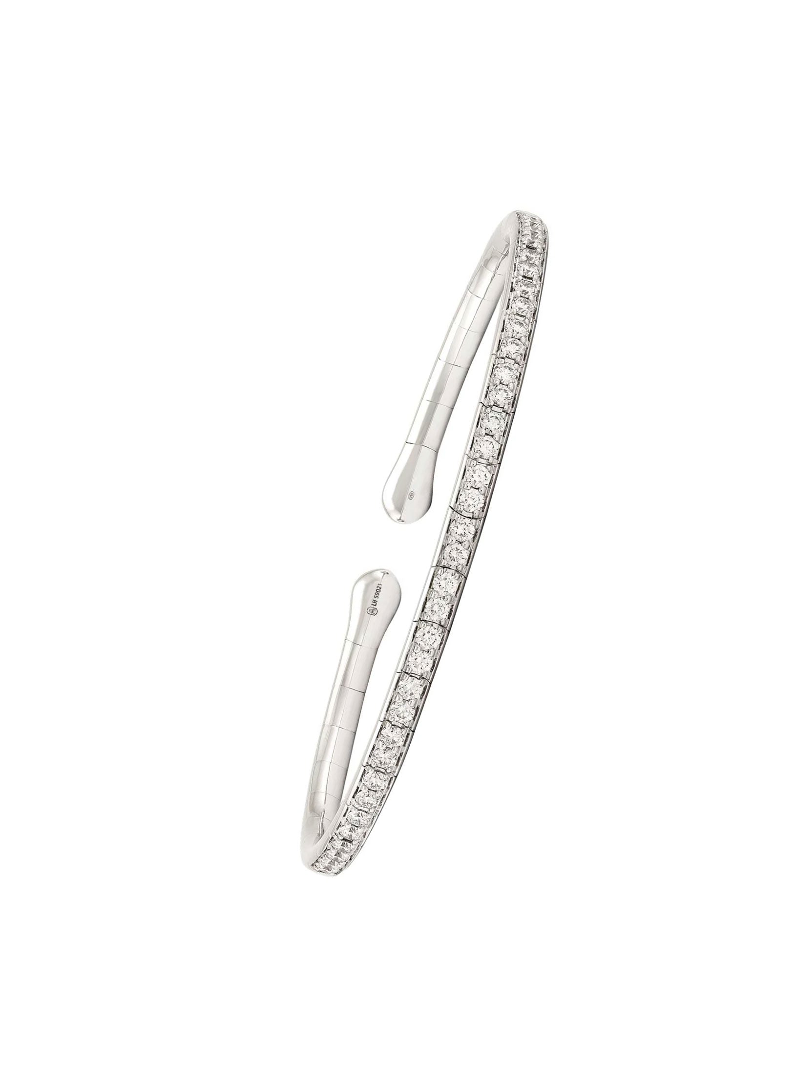 “My Etho” Diamond Cuff Bracelet in 18kt White Gold