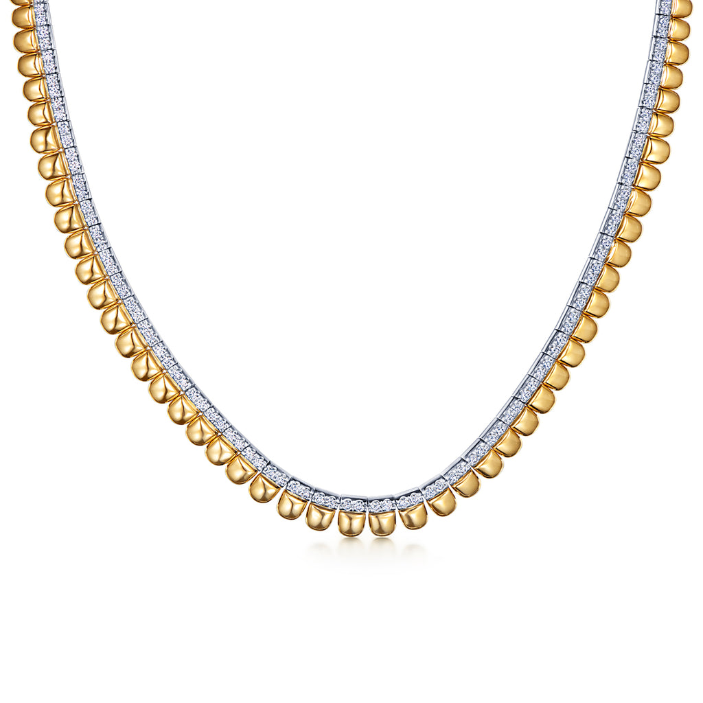 Sirena Fringe Necklace with Diamonds
