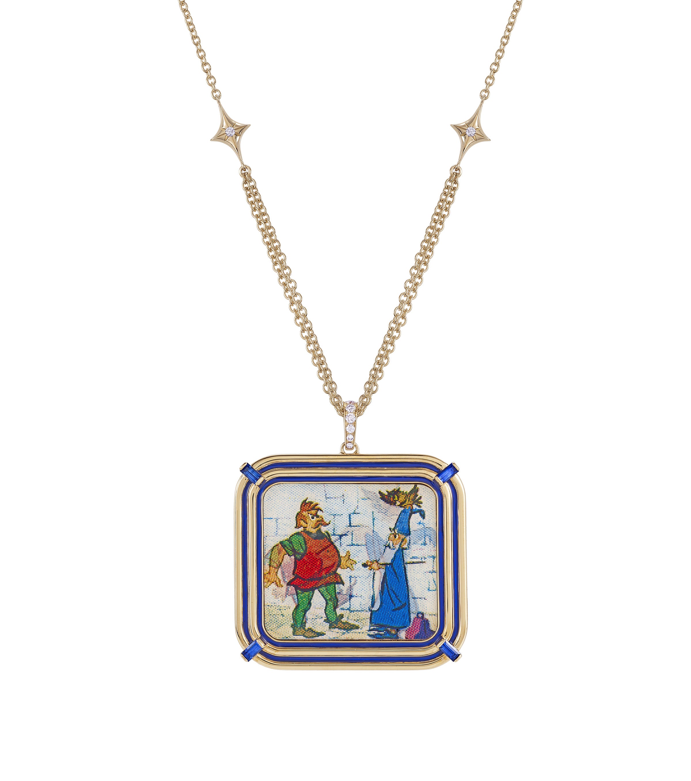 Abracadabra Diamond & Sapphire Necklace