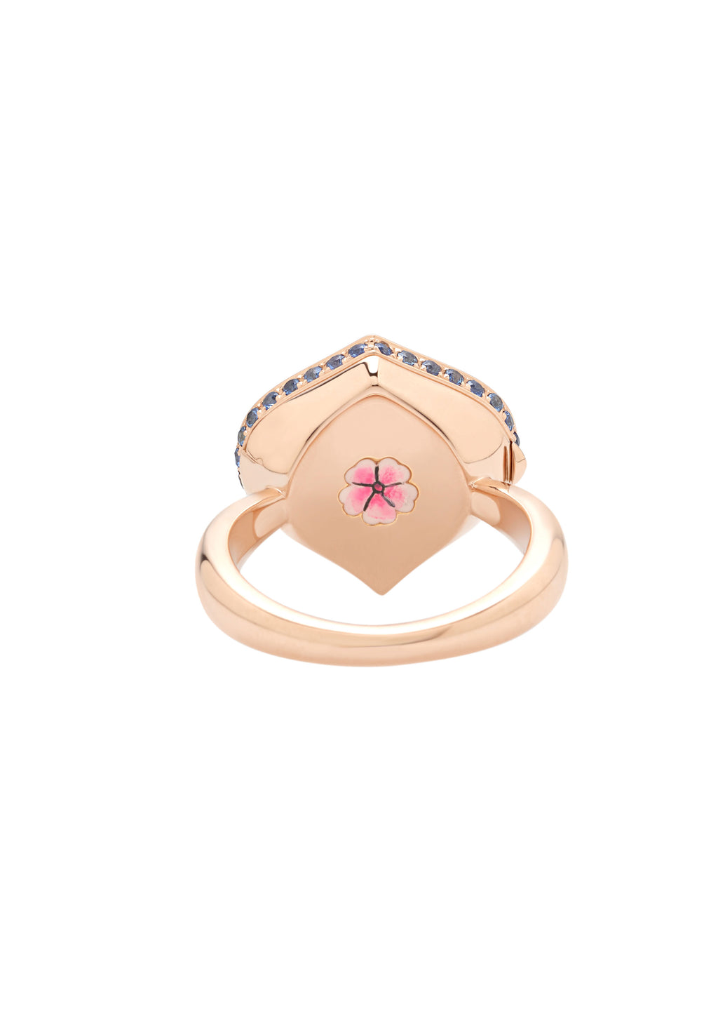 Shell Sea Sapphire Ring in 18kt Rose Gold