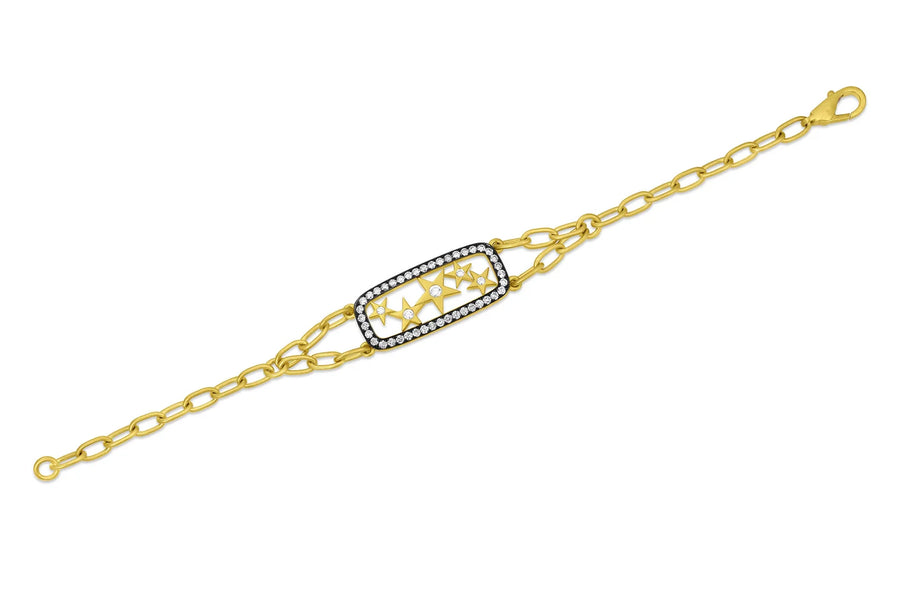 Starstruck Frame Bracelet with Double Chain