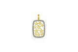 Starstruck Frame Pendant - Diamond & Grey Diamond