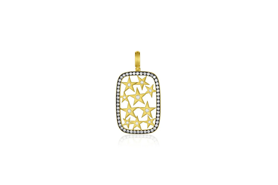 Starstruck Frame Pendant - Diamond & Grey Diamond