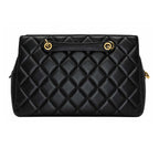 Chanel Black Lambskin Tote, Series 19, Seal/Card