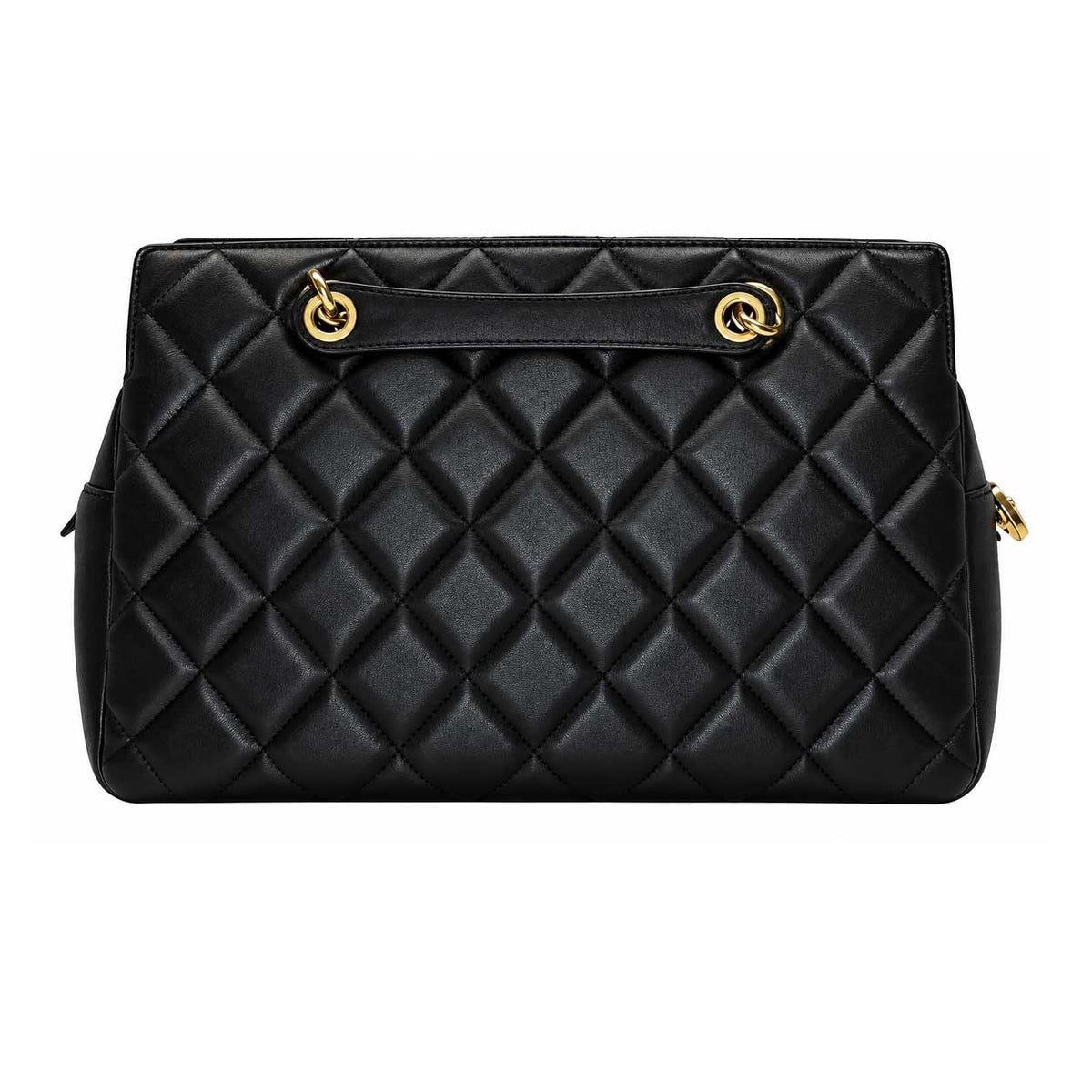 Chanel Black Lambskin Tote, Series 19, Seal/Card