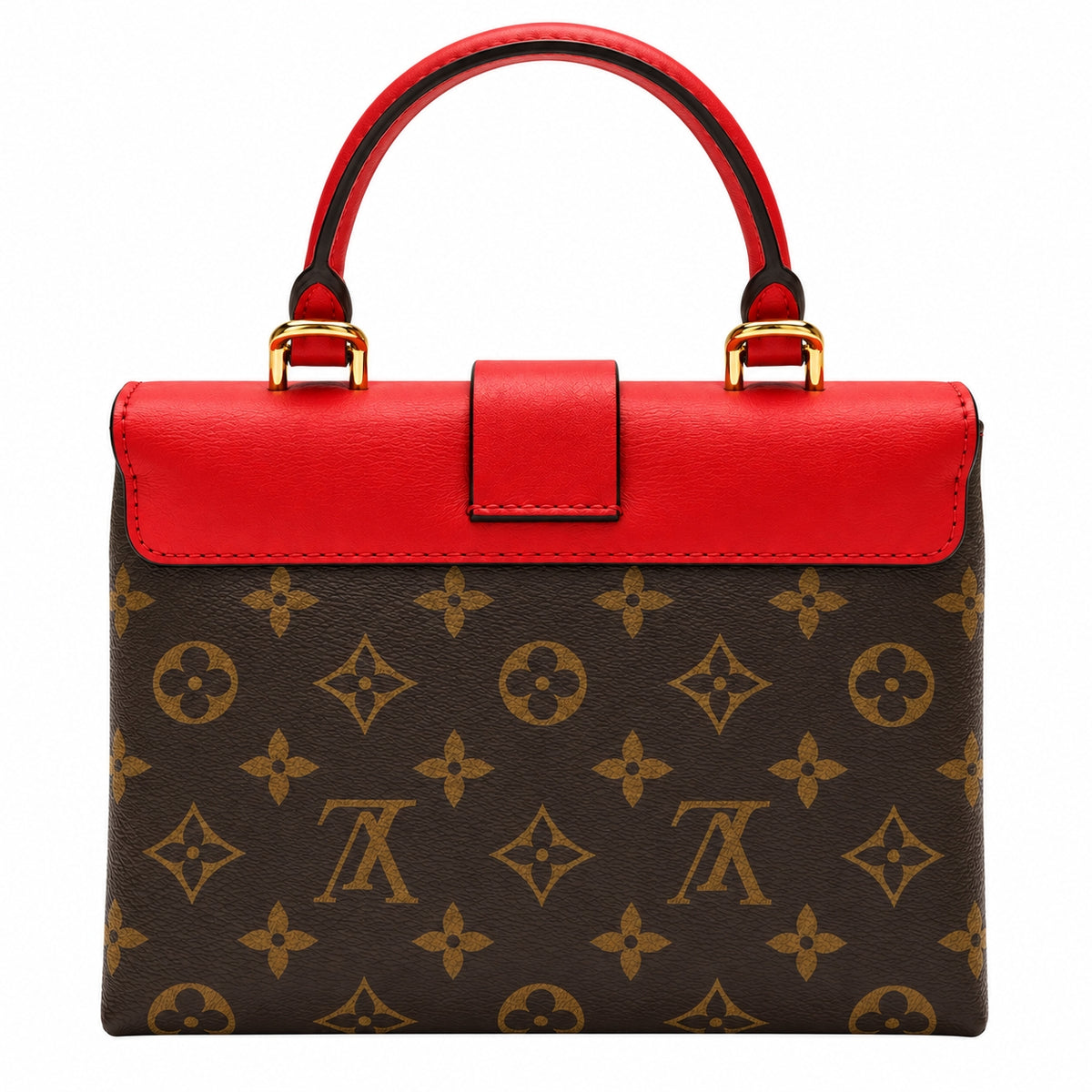 Louis Vuitton Monogram Red Locky BB, Gold Hardware, Strap