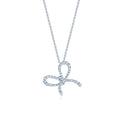 Bow Pendant Necklace with Diamonds
