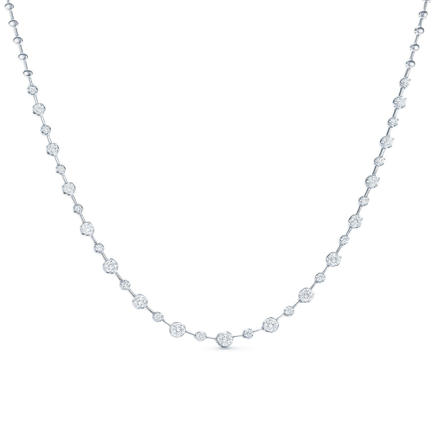 Starry Night Necklace with Alternating Diamonds