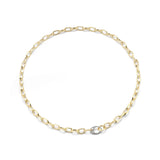 "Garnett" 18kt Yellow Gold Diamond Link Necklace