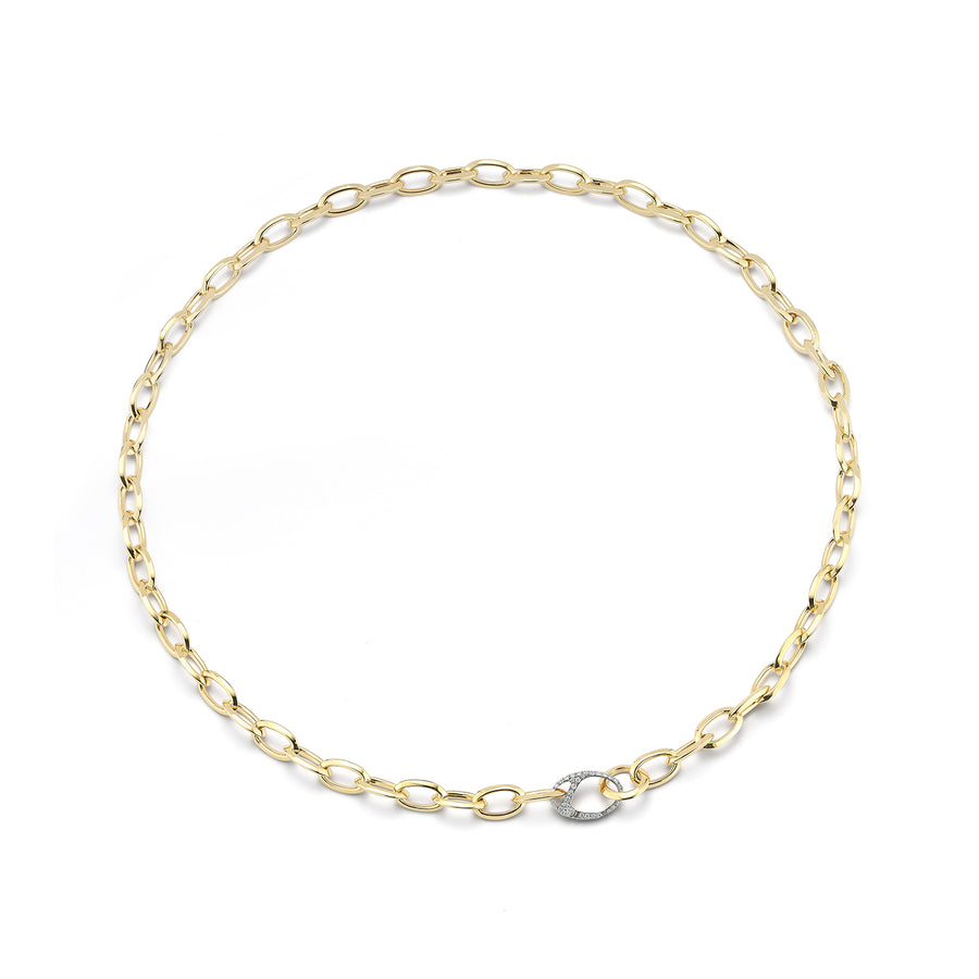 "Garnett" 18kt Yellow Gold Diamond Link Necklace