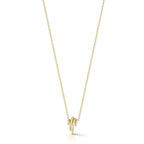 "Thoby" 18kt Yellow Gold Small Diamond Spiral Necklace