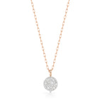 18kt Yellow Gold Small Diamond Pebble Locket