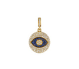 "Evil Eye" 18kt Yellow Gold Sapphire & Diamond Medallion