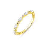 Axis Diamond Wedding Band in 18kt Yellow Gold