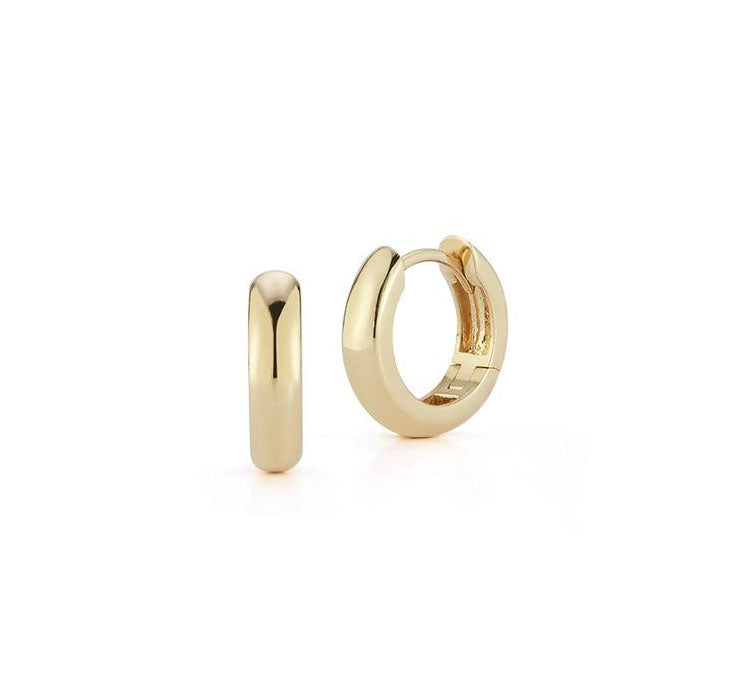14kt Yellow Gold Small Huggie Hoop Earrings