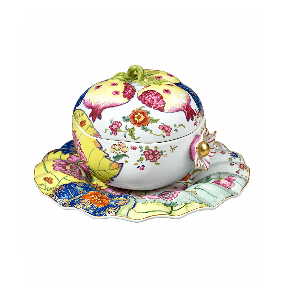 Tobacco Leaf Pomegranate Box With Stand