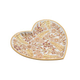 Aria Floral Heart Trinket Tray - Pink
