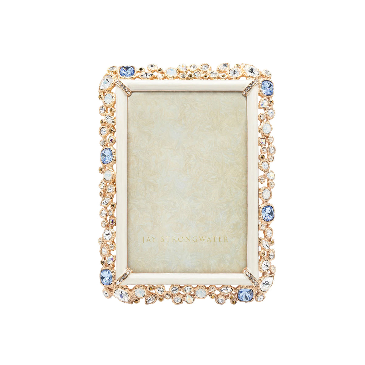 Emery Bejeweled 4" x 6" Frame - White Opal