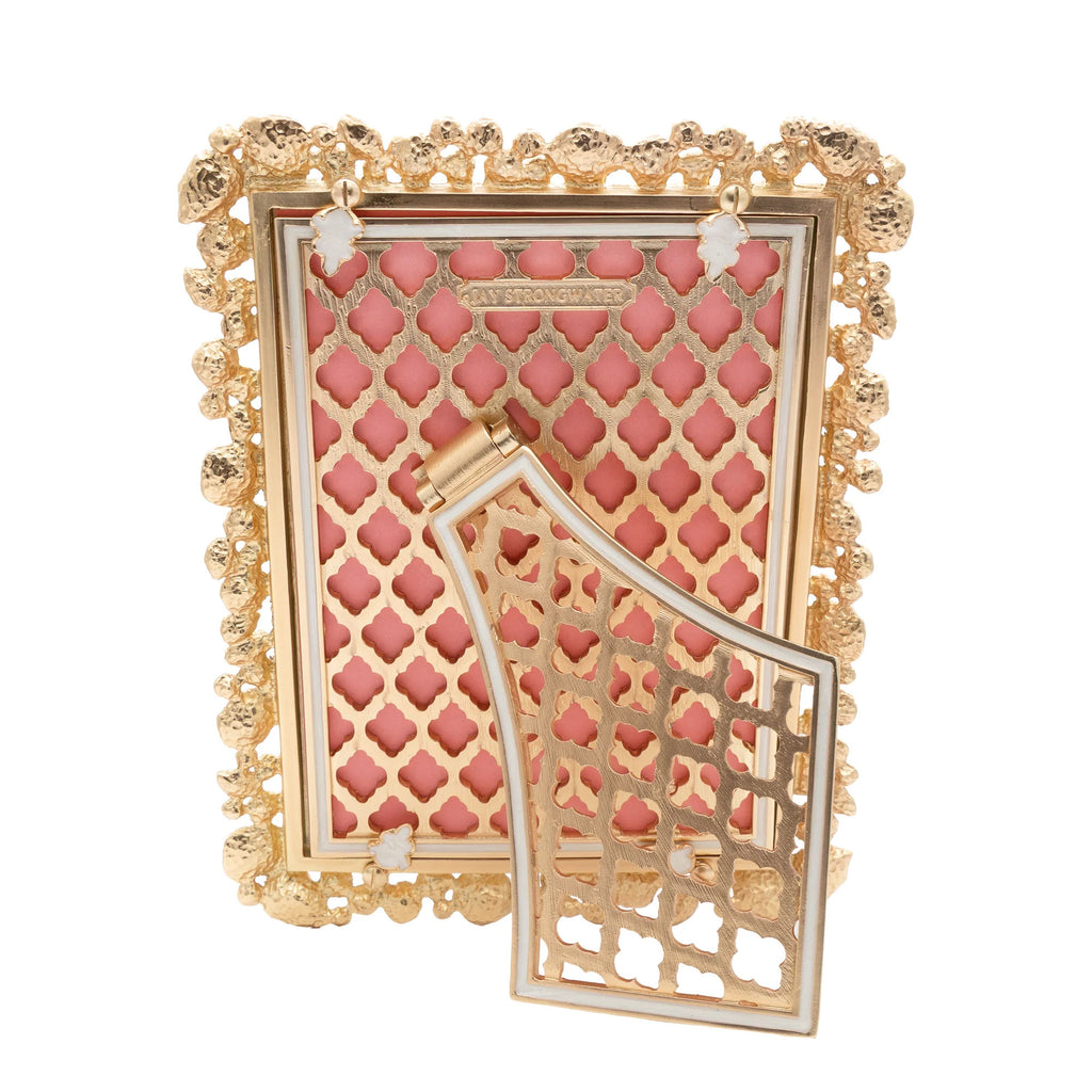 Leslie Bejeweled 5" x 7" Frame - White Opal