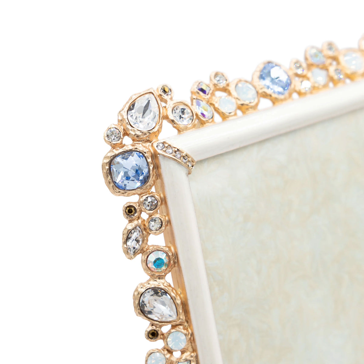 Leslie Bejeweled 5" x 7" Frame - White Opal