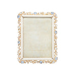 Leslie Bejeweled 5" x 7" Frame - White Opal