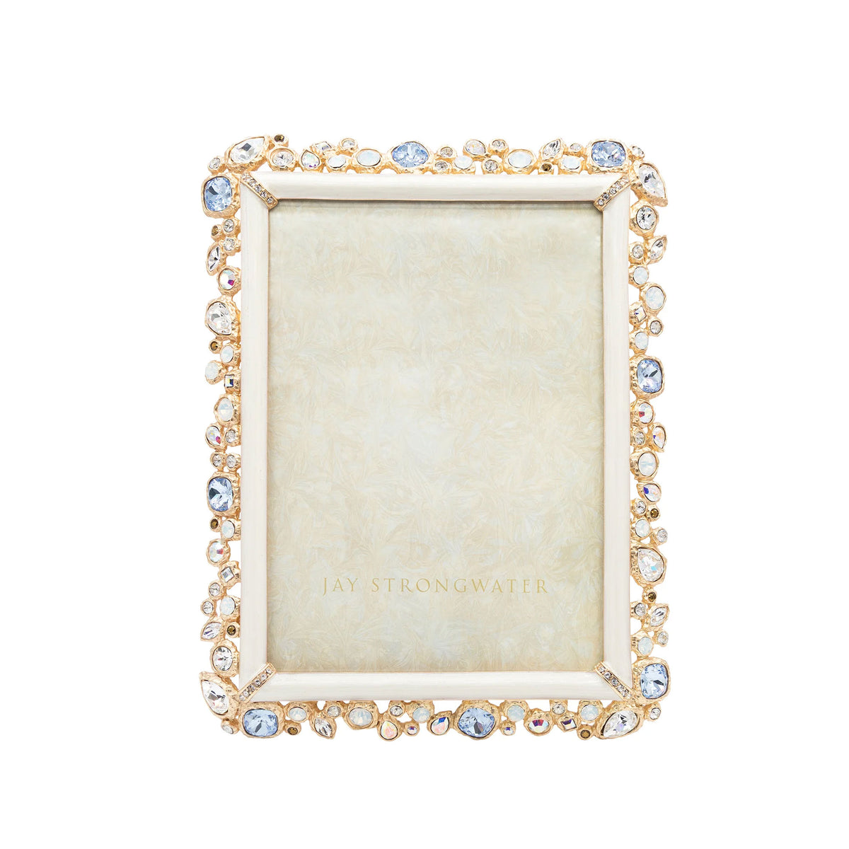 Leslie Bejeweled 5" x 7" Frame - White Opal