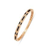 Diamond Shield Slim Bangle Bracelet in 18kt Rose Gold