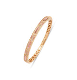 Diamond Shield Slim Bangle Bracelet in 18kt Rose Gold