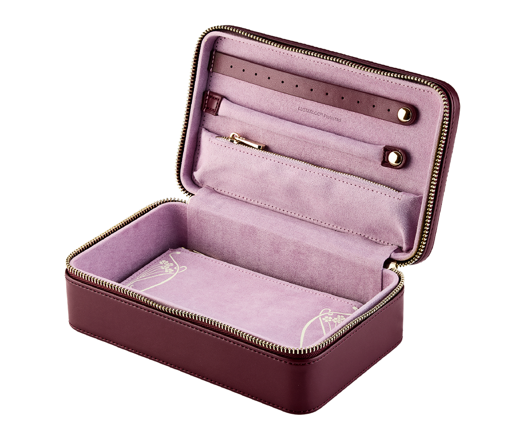 X Liberty Ianthe Medium Jewelry Zip Case - Burgundy