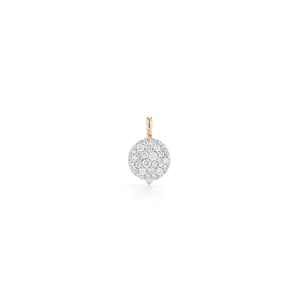 18kt Yellow Gold Small Diamond Pebble Locket