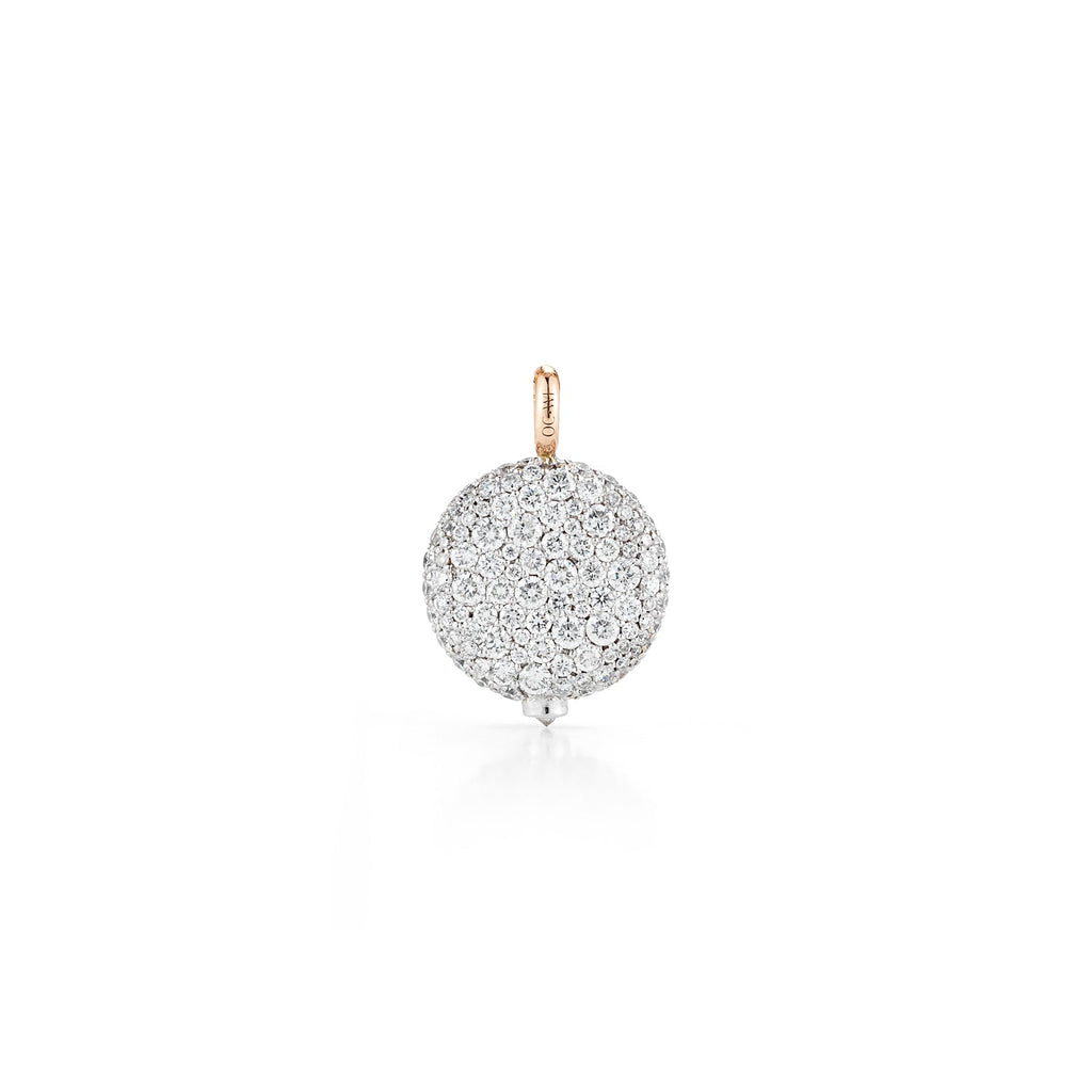 18kt Gold Medium Diamond Pebble Locket