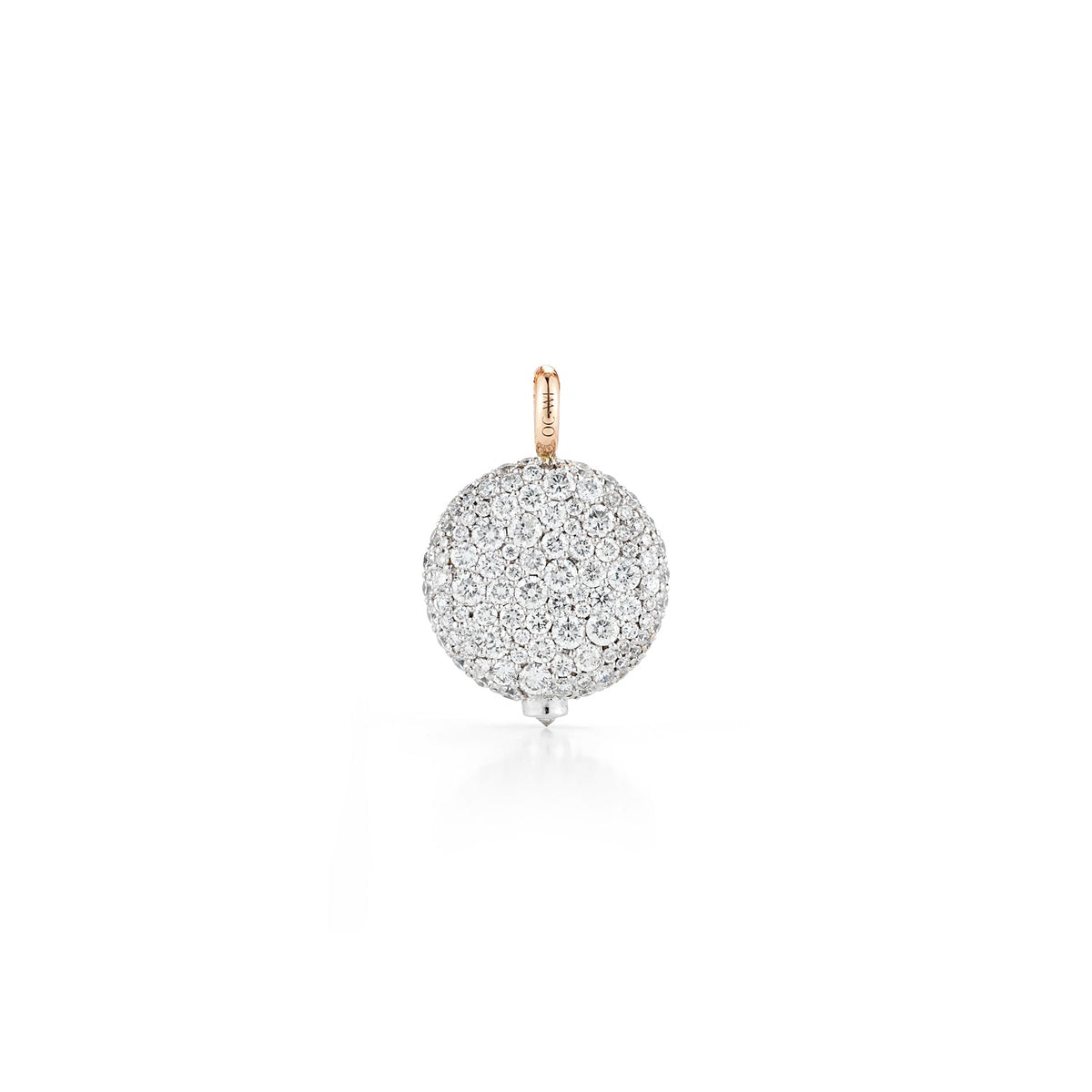 18kt Gold Medium Diamond Pebble Locket