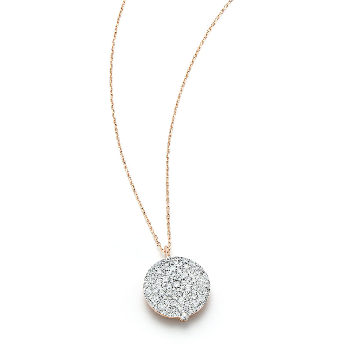 18kt Gold Medium Diamond Pebble Locket