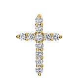 Louis Anthony 18kt Yellow Gold Diamond Cross Necklace