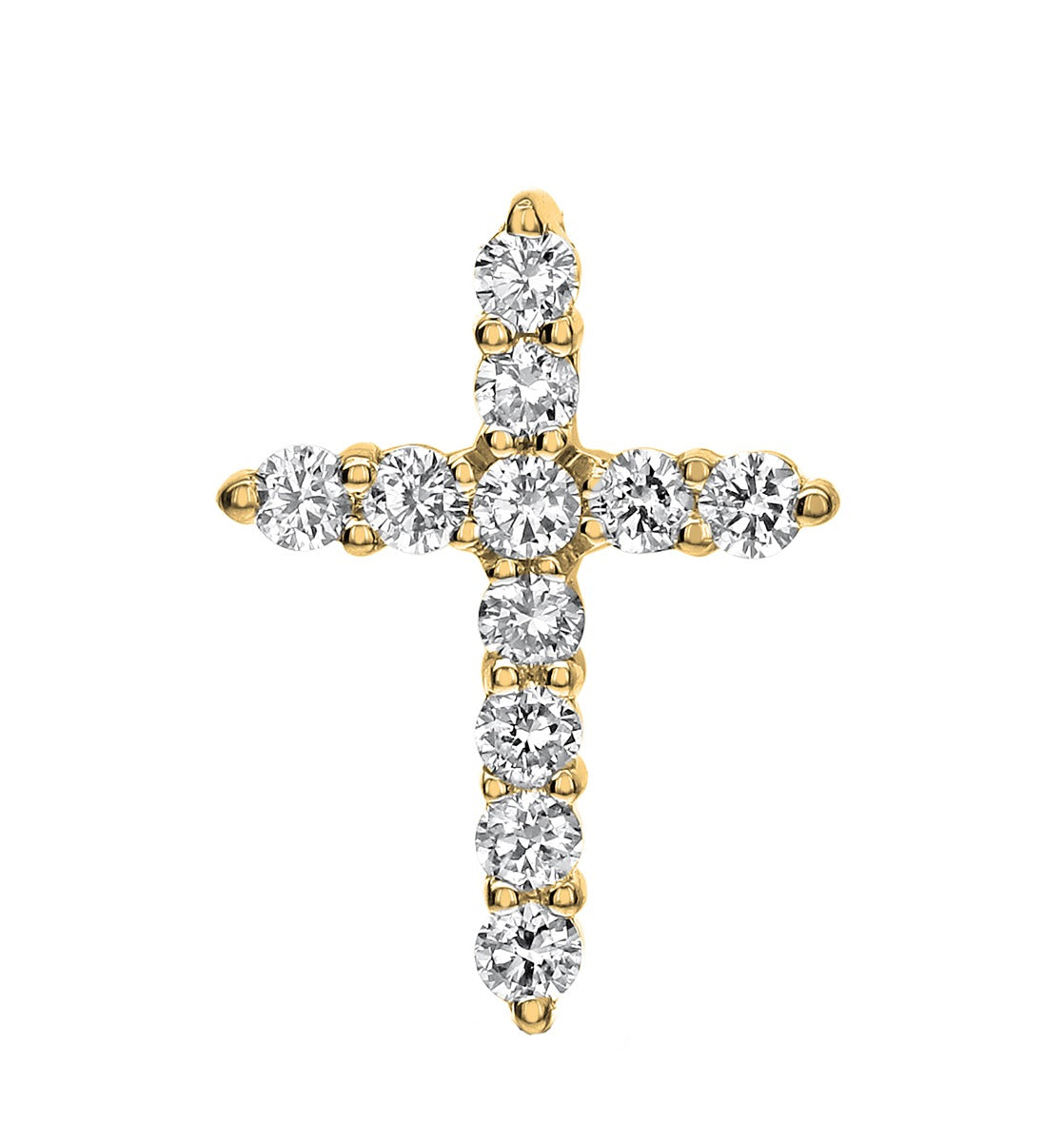 Louis Anthony 18kt Yellow Gold Diamond Cross Necklace
