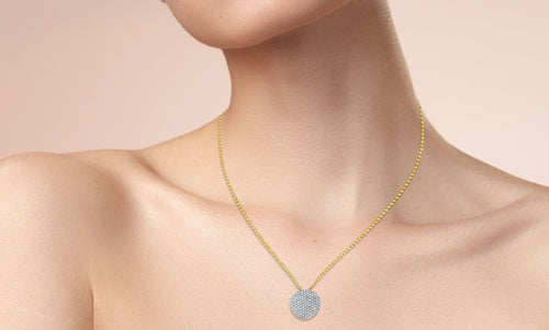 "Affair" Infinity 14kt Yellow Gold Diamond Necklace