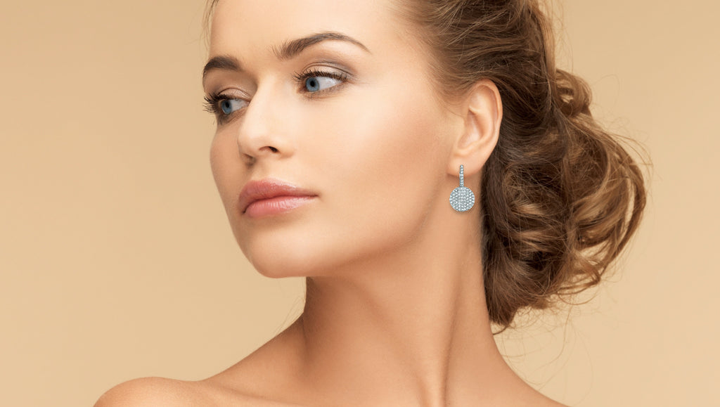 "Affair" Petite Infinity Leverback Diamond Earrings