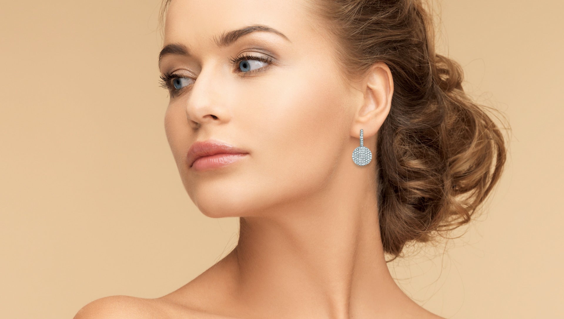 "Affair" Petite Infinity Leverback Diamond Earrings