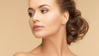 "Affair" Infinity 14kt White Gold Diamond Stud Earrings