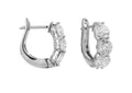 Louis Anthony Jewelers 18kt White Gold Diamond Huggie Earrings