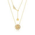 Graziela Gems Large Diamond Lily Pendant Necklace